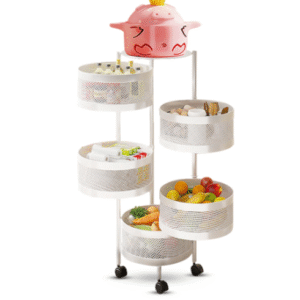 SND Home 5-Layer Rotating Storage Rack (Black):